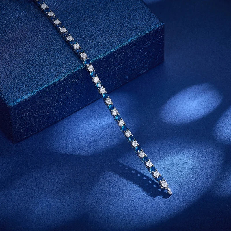 Azure Inferno Tennis Bracelet