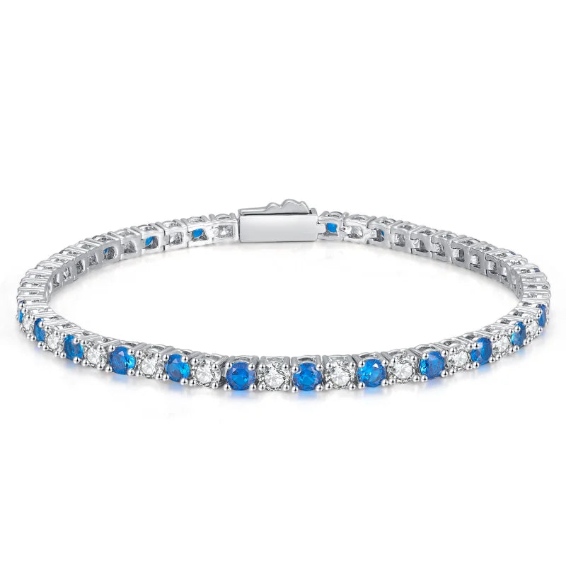 Azure Inferno Tennis Bracelet