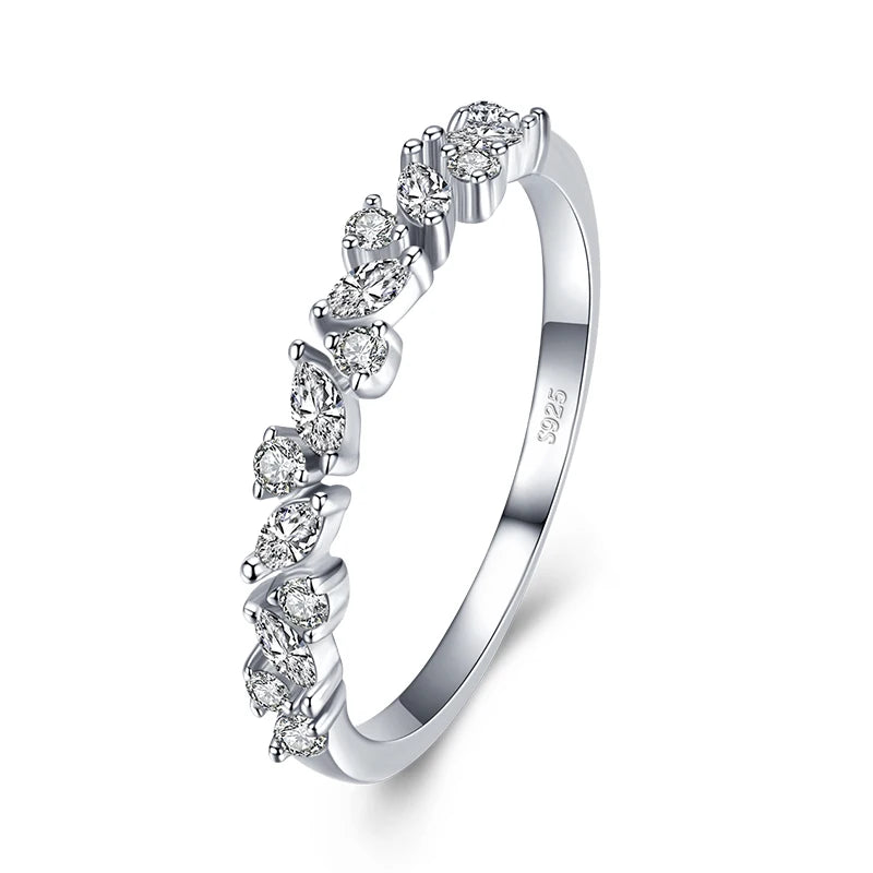 Modian 925 Sterling Silver Irregular Stackable Ring