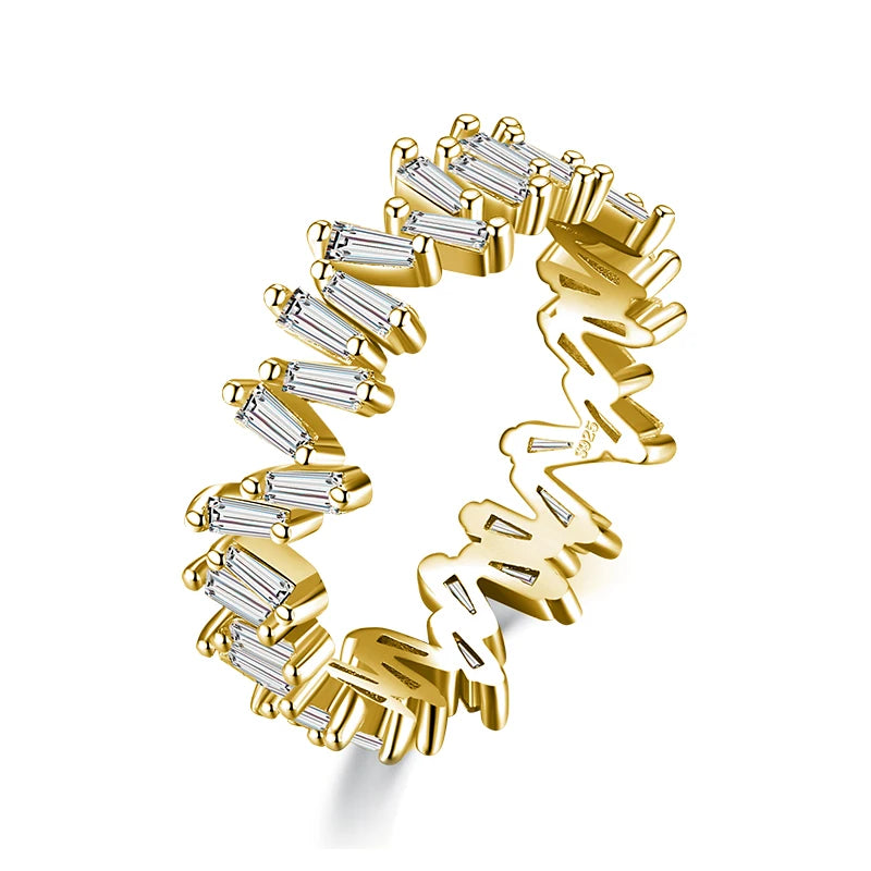 Modian 925 Sterling Silver Irregular Stackable Ring