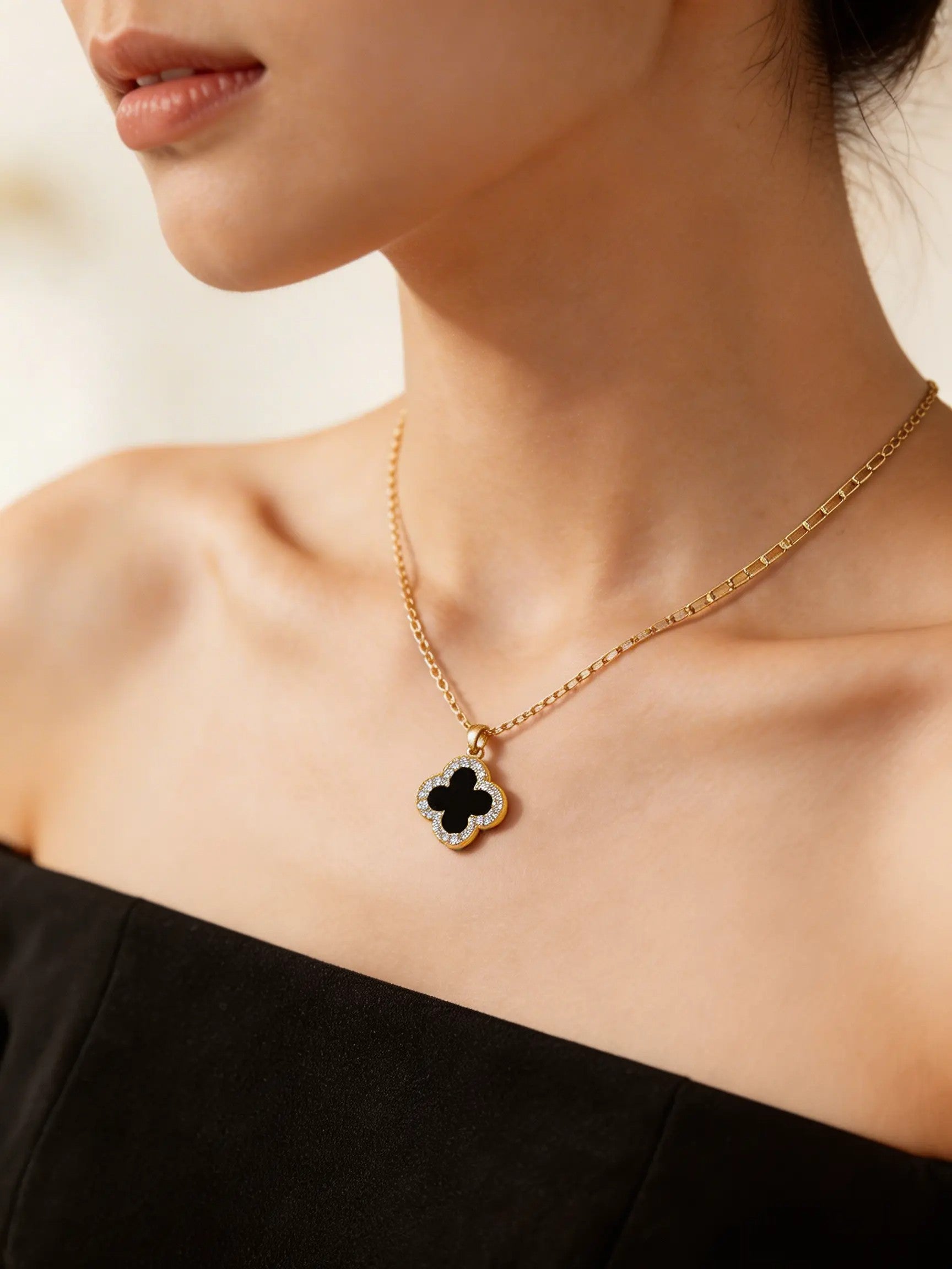 Double-Sided Clover Necklace