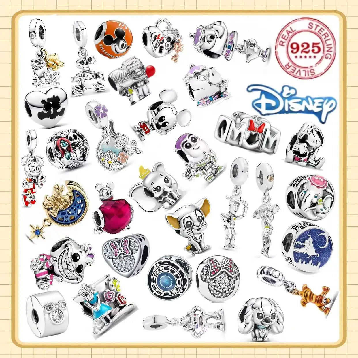 Disney Anniversary Mickey Mouse Charm Beads