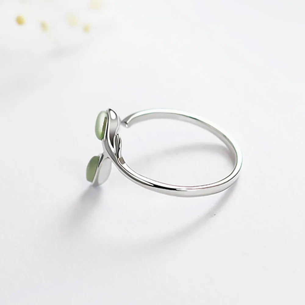 Botanical Leaf Opal Ring