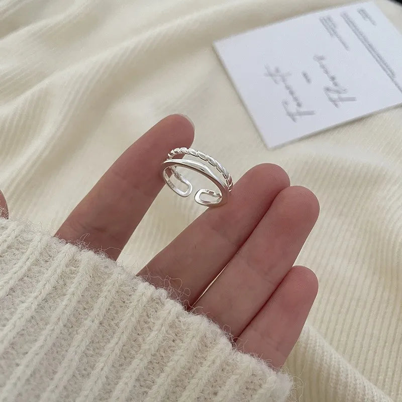 BF CLUB 925 Sterling Silver Vintage Ring for Women