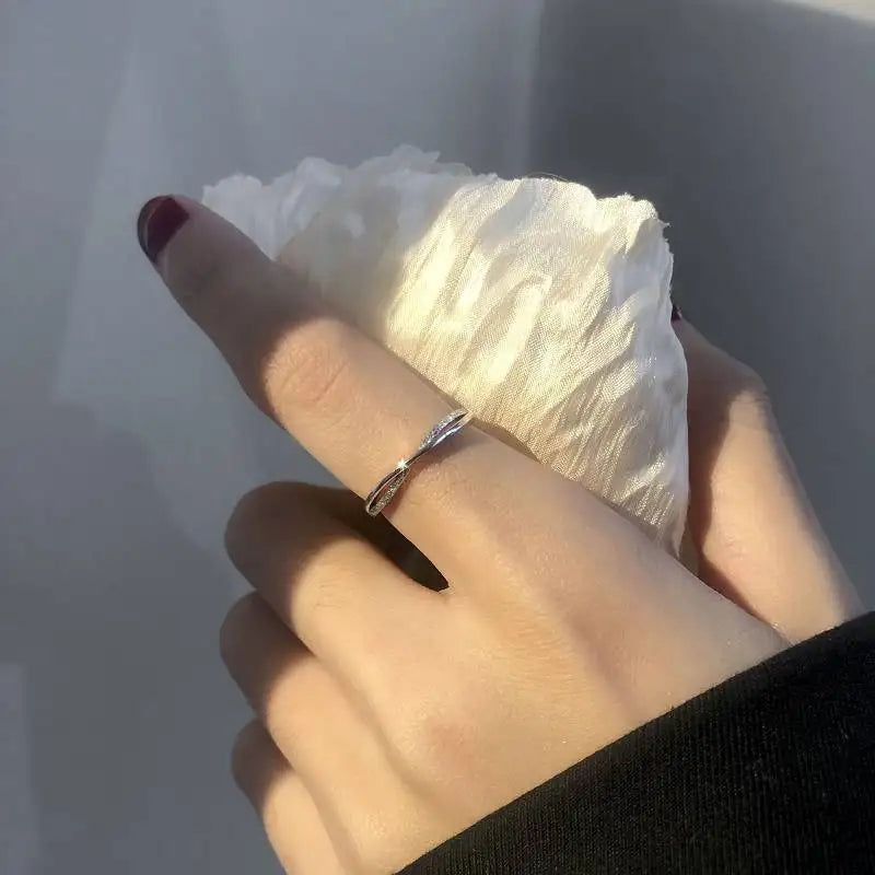 Matte Silver Cross Ring – Minimalist Elegance for Women