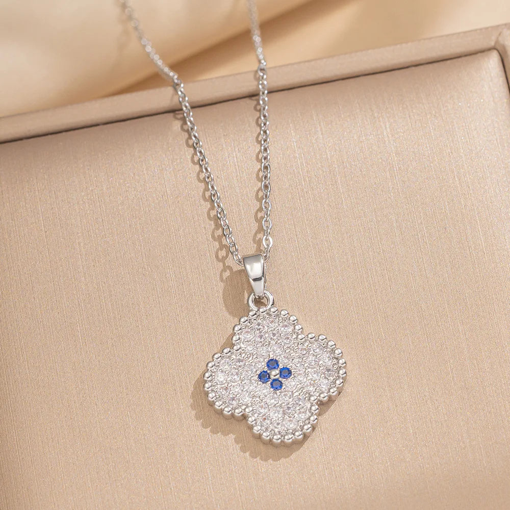 Micro Pave Lucky Clover Jewelry Set — Daily & Party Wear, Perfect Gift