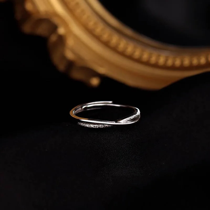 Matte Silver Cross Ring – Minimalist Elegance for Women